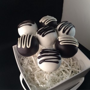 Black and White James Bond Themed Cake Pops